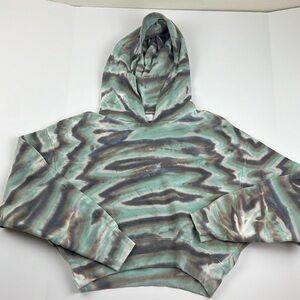 John Elliott Made In Japan Patterned Cropped Hoodie Womens Size 2 / Small